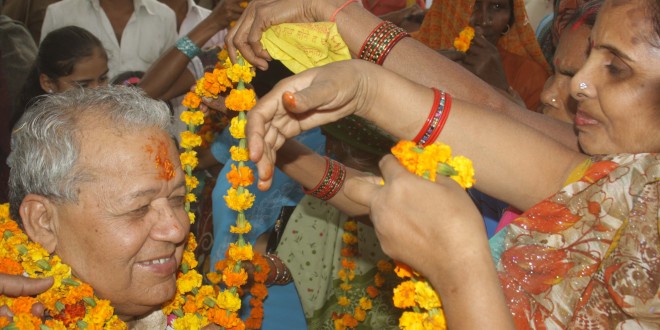 Warm welcome of Kalraj Ji in Deoria