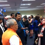 Mr Kalraj Mishra, minister of MSME, interacting with Hon'ble Joe M. Francis, Minister for Small Business, Emergency Services, and Indian Counsellor, Shri Biren Nanda.
