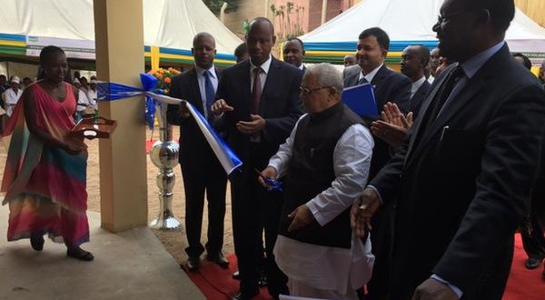 Hon'ble Minister inaugurating Nyarutarama Vocational Training & Incubation Centre in Kigali setup by NSIC